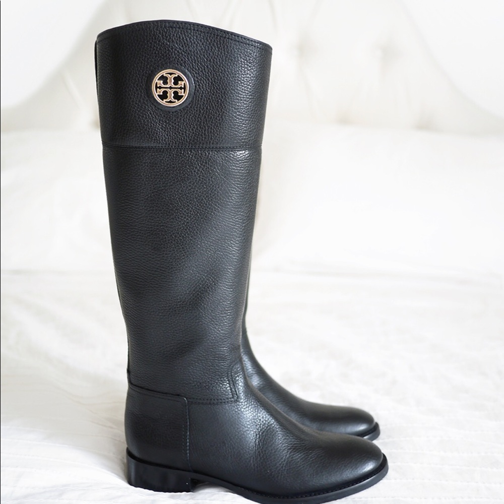 Tory Burch Junction Riding Boots in Black